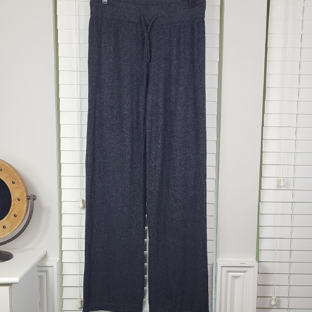 LOUNGE The White company Wool/cashmere Dark‎ Charcoal Wide Leg Lounge Pants. M